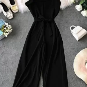 Black Sleeveless Jumpsuit