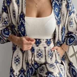 Asymmetrical Floral Printed Co-Ord Set
