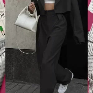 Black Classy Crop Blazer With Trouser