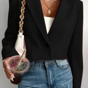 Black Crop Blazer
