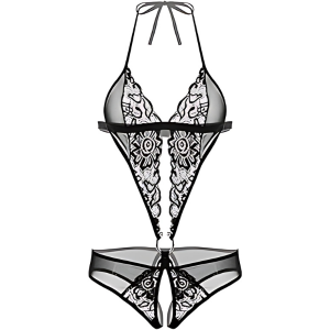 Women Deep V Lingerie Lace Teddy One Piece Babydoll Mini Bodysuit Sleepwear Swimwear Honeymoon Wedding Night Valentine Gift